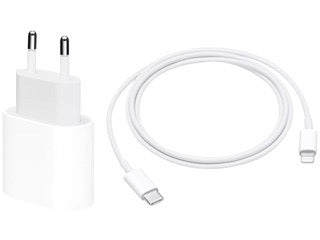 Carregador USB-C 20W Branco + Cabo de USB-C Apple 1m Premium