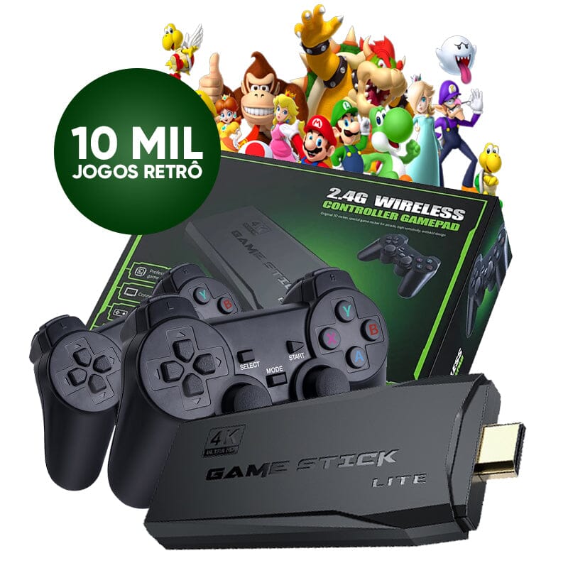 Vídeo Game Retro 3000 Jogos 2 Controles Com Fio Hdmi 4k